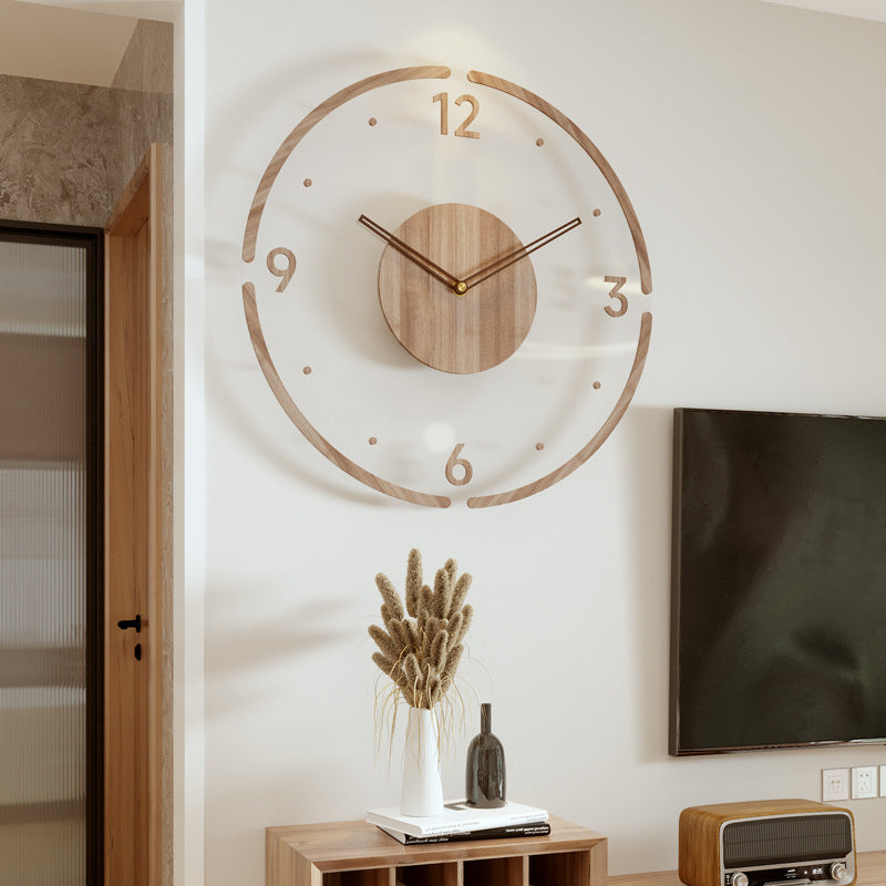 Silent Wood Wall Clock for Modern, Calm Home Interiors