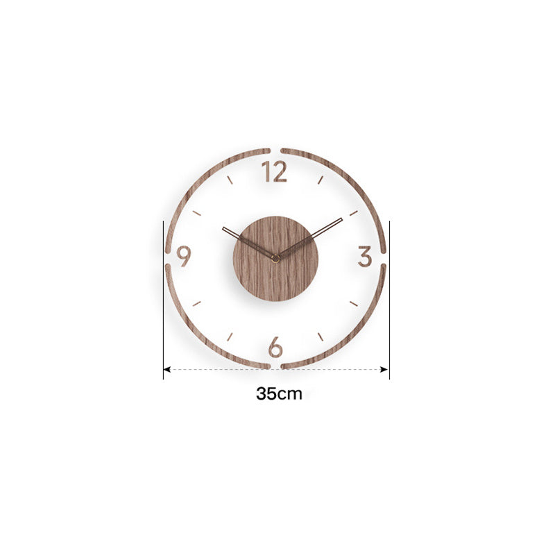 Silent Wood Wall Clock for Modern, Calm Home Interiors