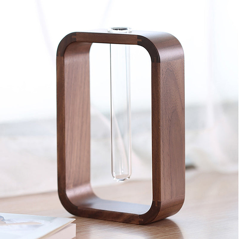 Black Walnut Tabletop Vase for Minimalist Displays