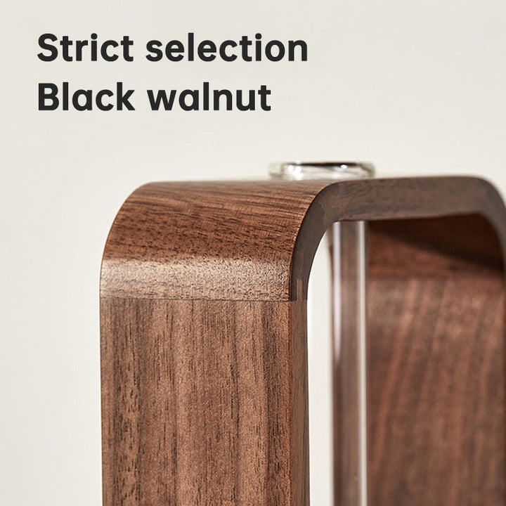 Black Walnut Tabletop Vase for Minimalist Displays