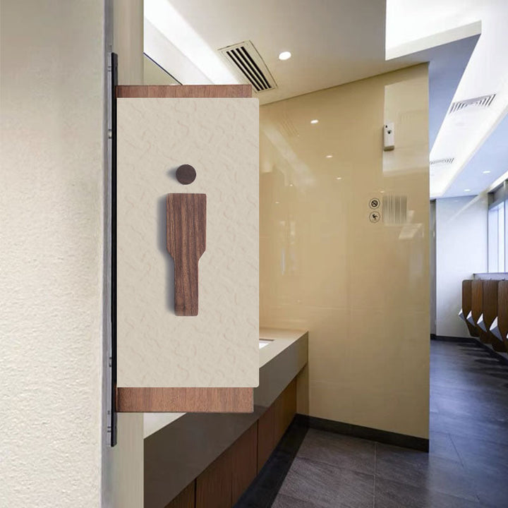 Solid Wood Toilet Signs for Stylish Bathroom Doors