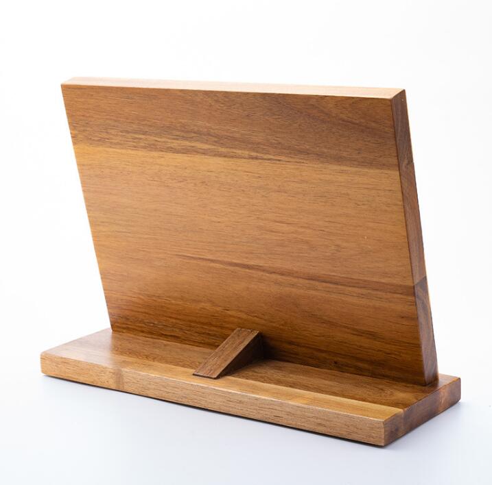 Solid Wood Magnetic Knife Holder for Countertop Storage