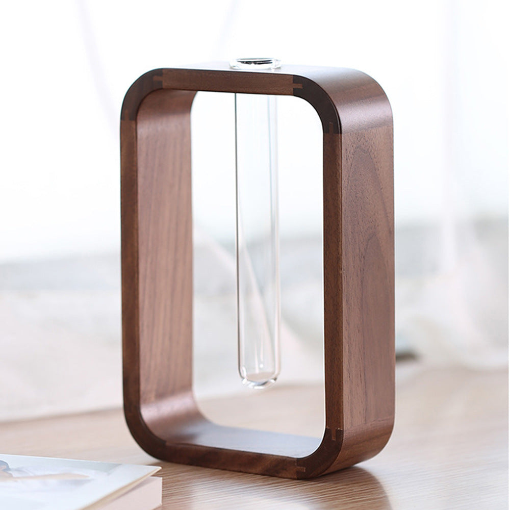 Walnut Hydroponic Planter for Small-Space Greenery