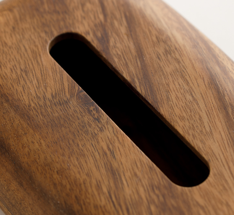 Wooden Tissue Box Cover for Refined Tabletop Style