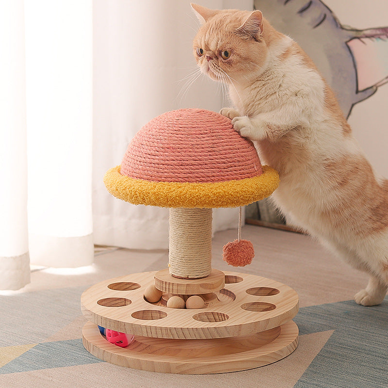 Wood Cat Scratching Toy for Daily Indoor Enrichment