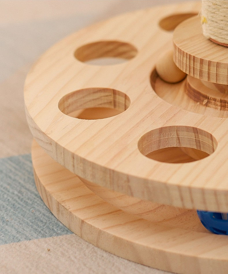 Wood Cat Scratching Toy for Daily Indoor Enrichment