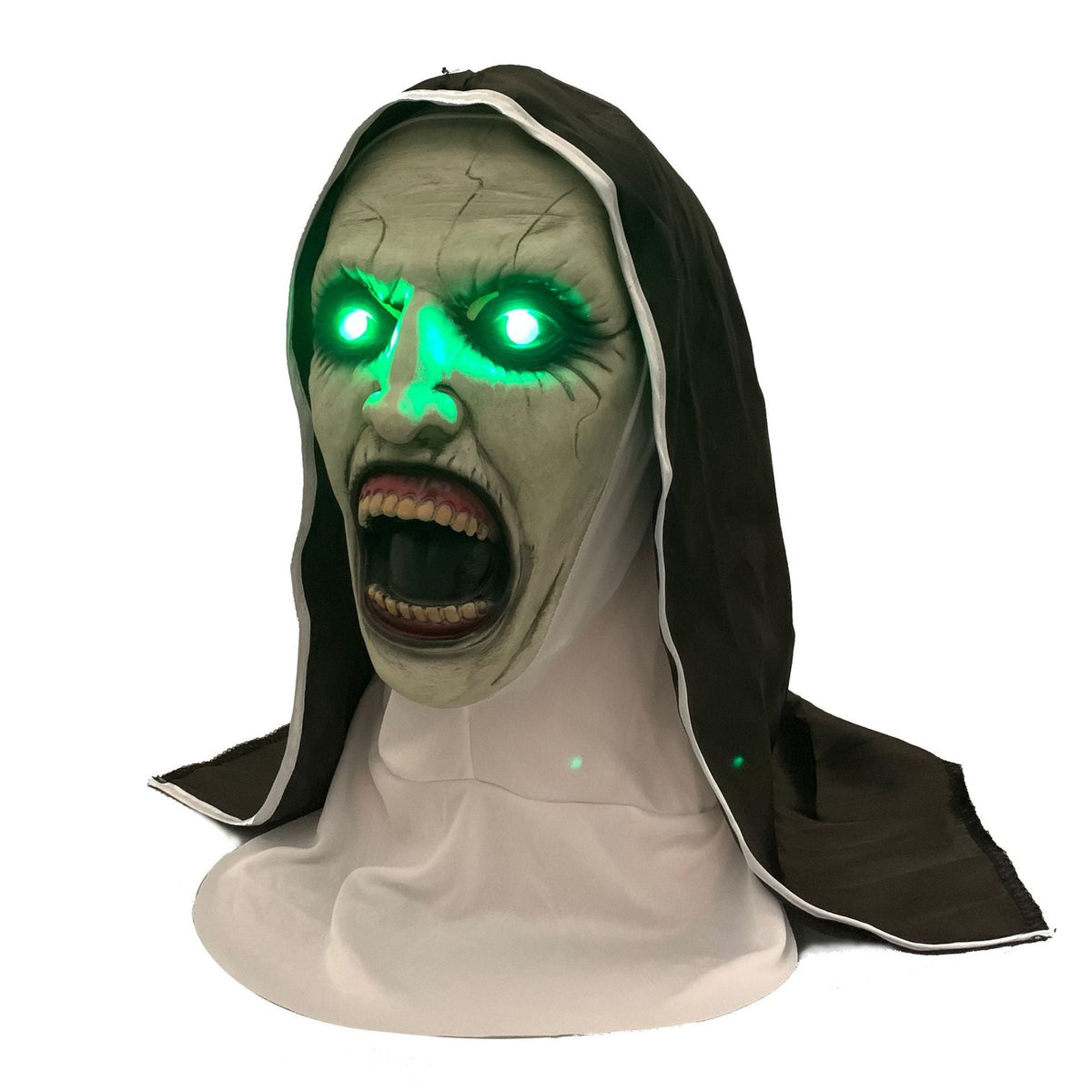 Illuminated Nun Ghost Mask for Dramatic Halloween Scares