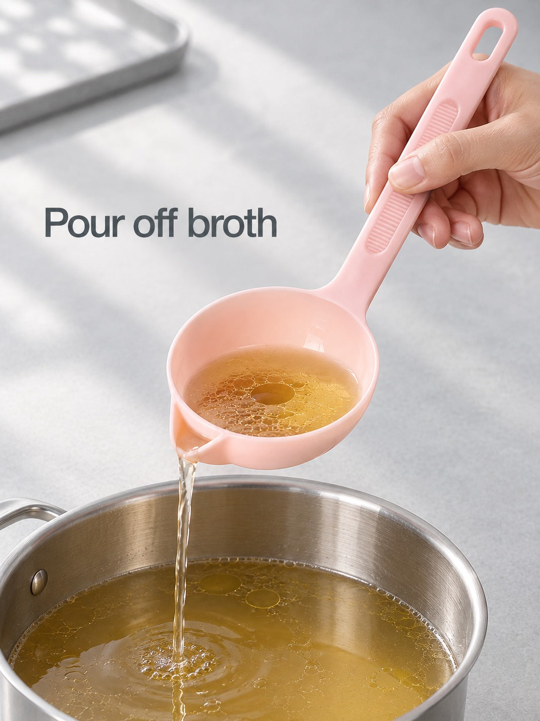 Soup Oil Separator Spoon for Skimming Fat From Broth
