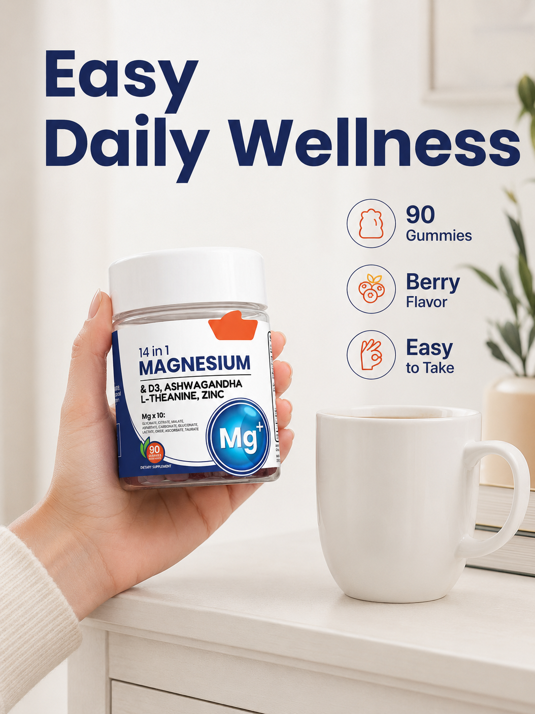 14-in-1 Magnesium Soft Candy — Ashwagandha & D3 for Calm & Sleep