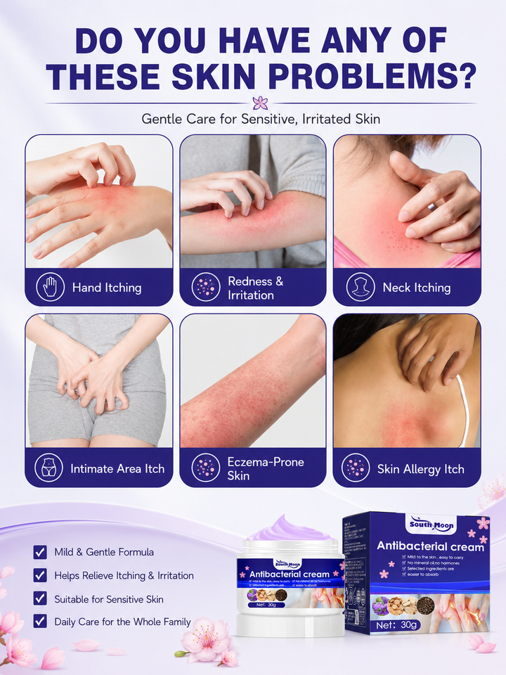 South Moon Antibacterial Cream – Soothing Itch Relief 30g