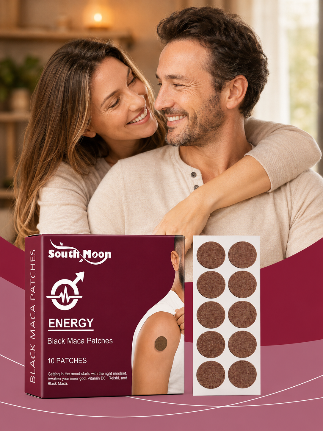 South Moon Black Maca Energy Patch – 10ct Vitality Patches
