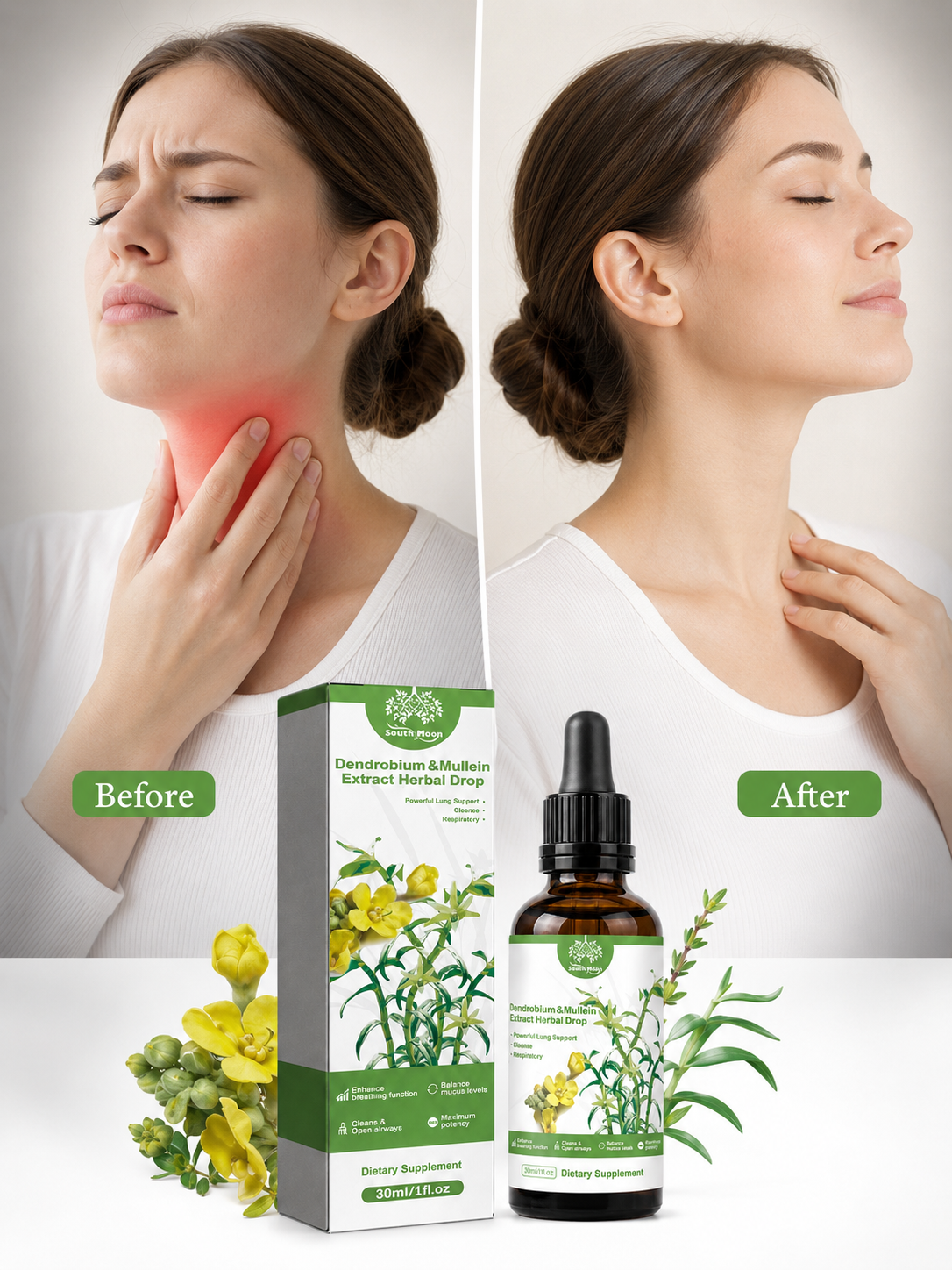 Herbal Lung Support Drops — Dendrobium & Mullein | 30ml