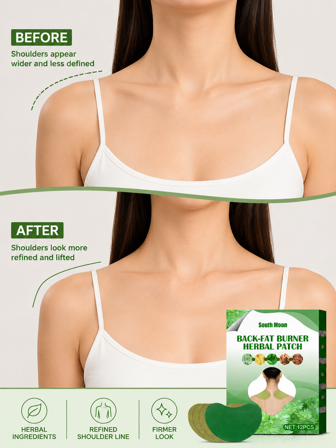 South Moon Herbal Shoulder Contouring Patch | 5-Day Cycle