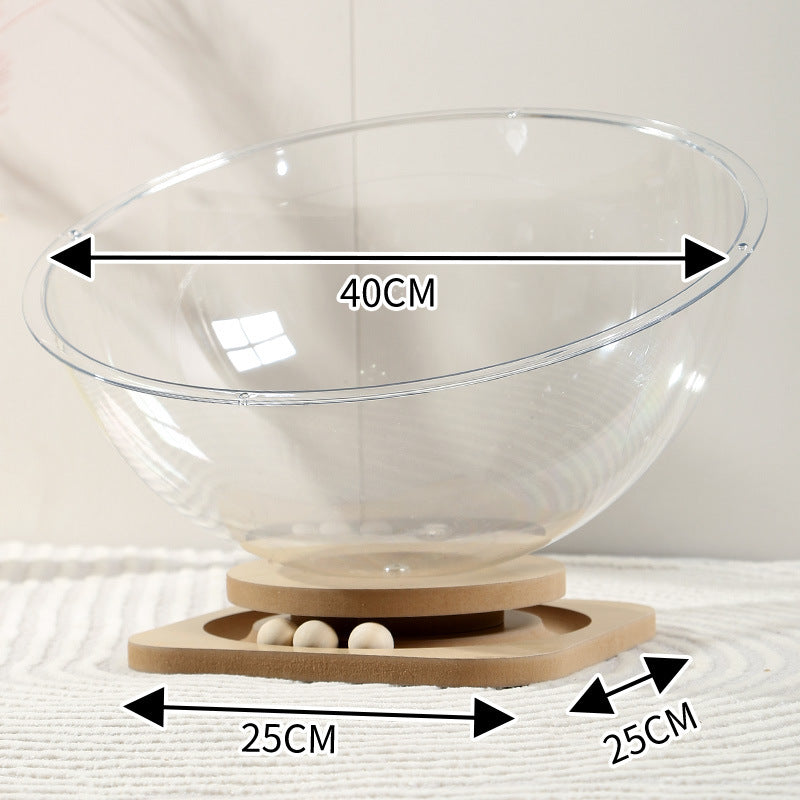 Acrylic Cat Bed Capsule Retreat for Elevated Cat Lounging