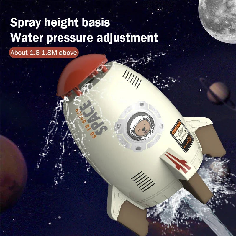 Space Rocket Sprinkler for Interactive Backyard Play