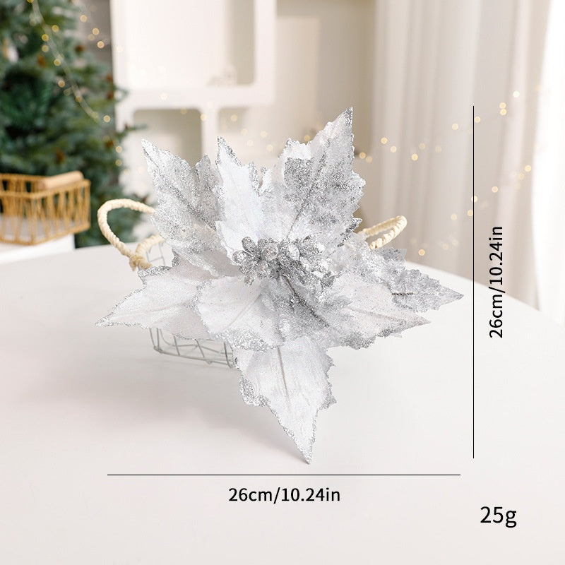Artificial Christmas Flowers for Sparkling Holiday Decor