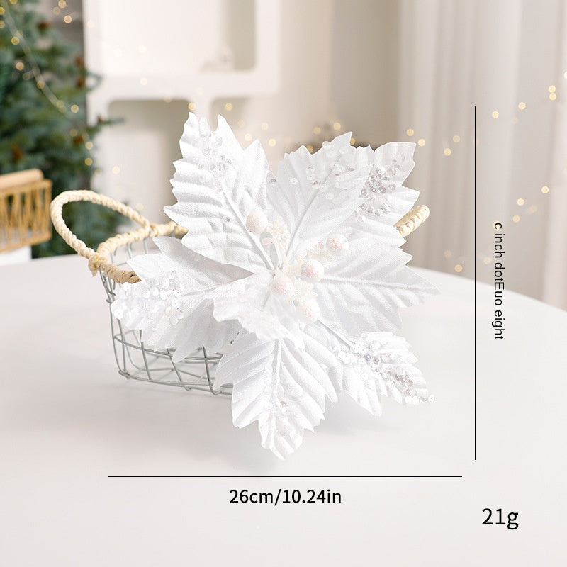 Artificial Christmas Flowers for Sparkling Holiday Decor