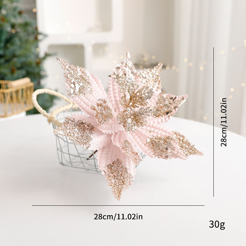 Artificial Christmas Flowers for Sparkling Holiday Decor