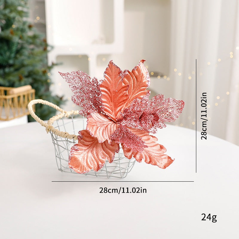 Artificial Christmas Flowers for Sparkling Holiday Decor