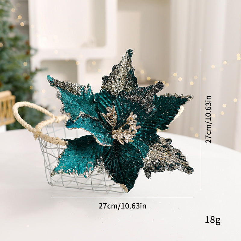 Artificial Christmas Flowers for Sparkling Holiday Decor