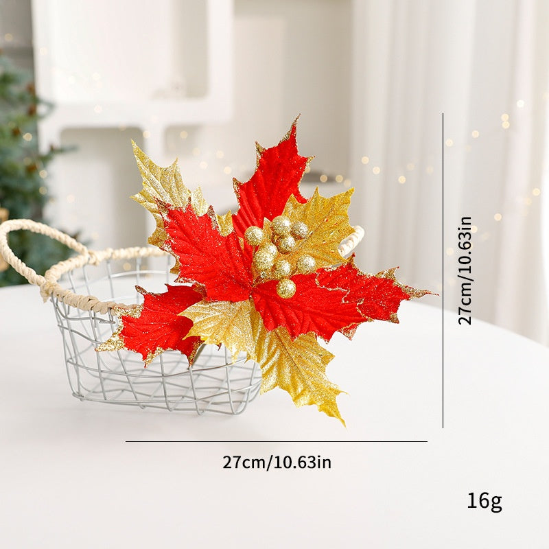Artificial Christmas Flowers for Sparkling Holiday Decor