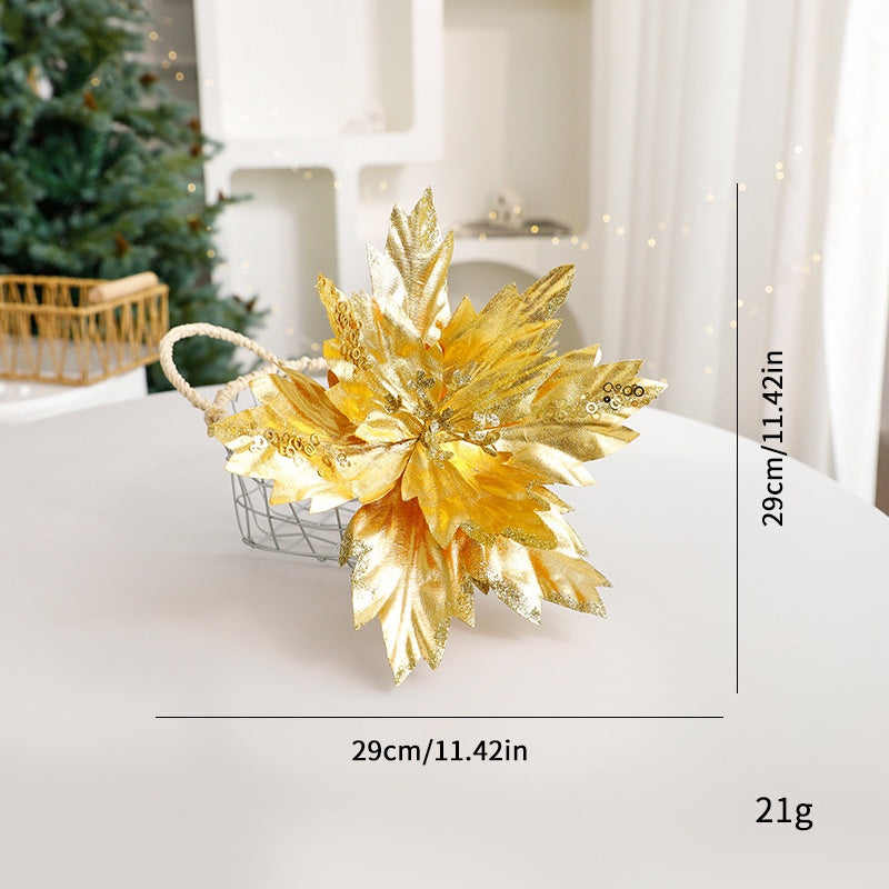Artificial Christmas Flowers for Sparkling Holiday Decor