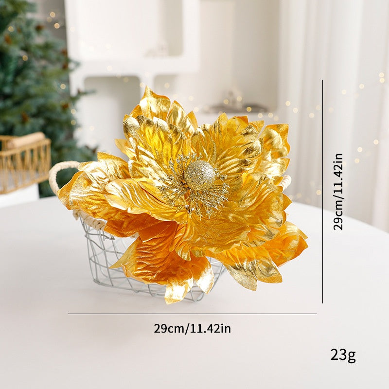 Artificial Christmas Flowers for Sparkling Holiday Decor