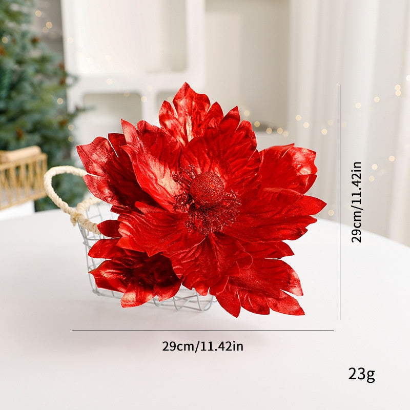 Artificial Christmas Flowers for Sparkling Holiday Decor