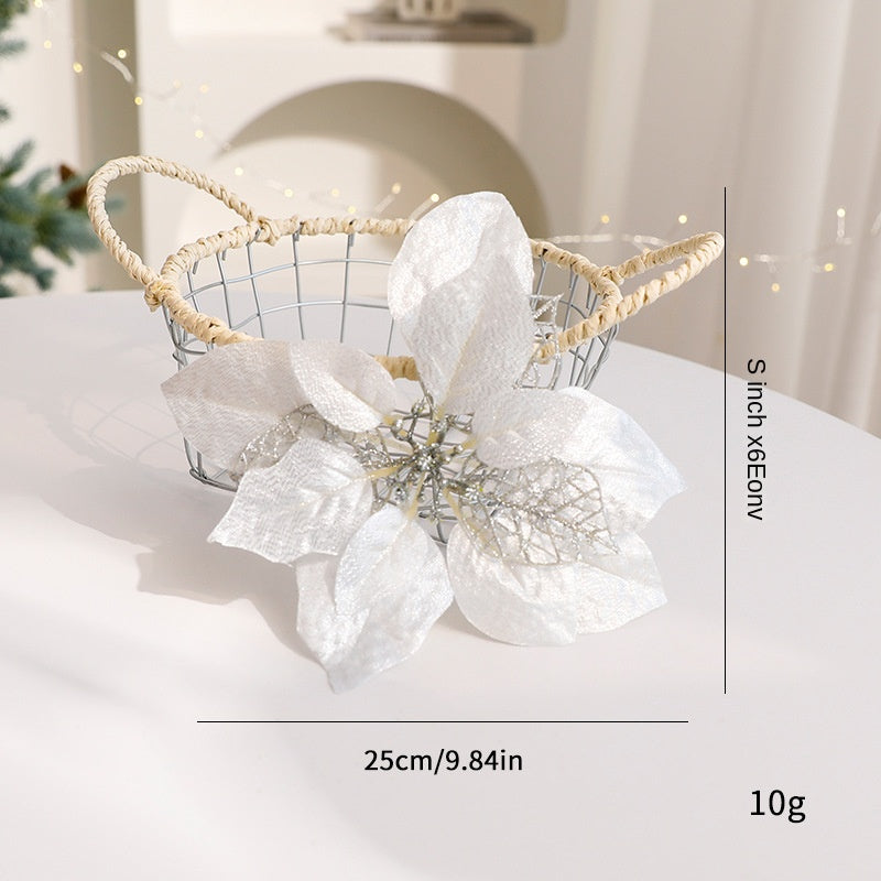 Artificial Christmas Flowers for Sparkling Holiday Decor