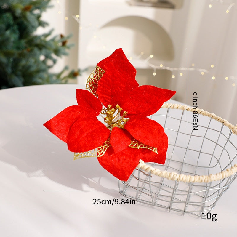Artificial Christmas Flowers for Sparkling Holiday Decor