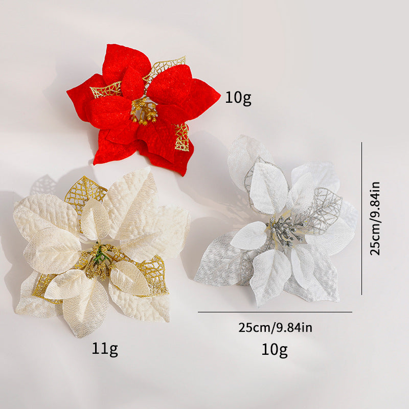 Artificial Christmas Flowers for Sparkling Holiday Decor