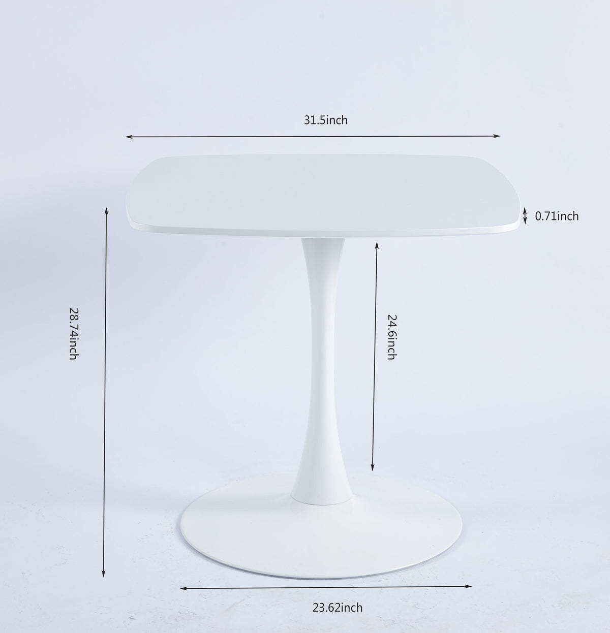 White Tulip Dining Table for Small Spaces and Kitchens