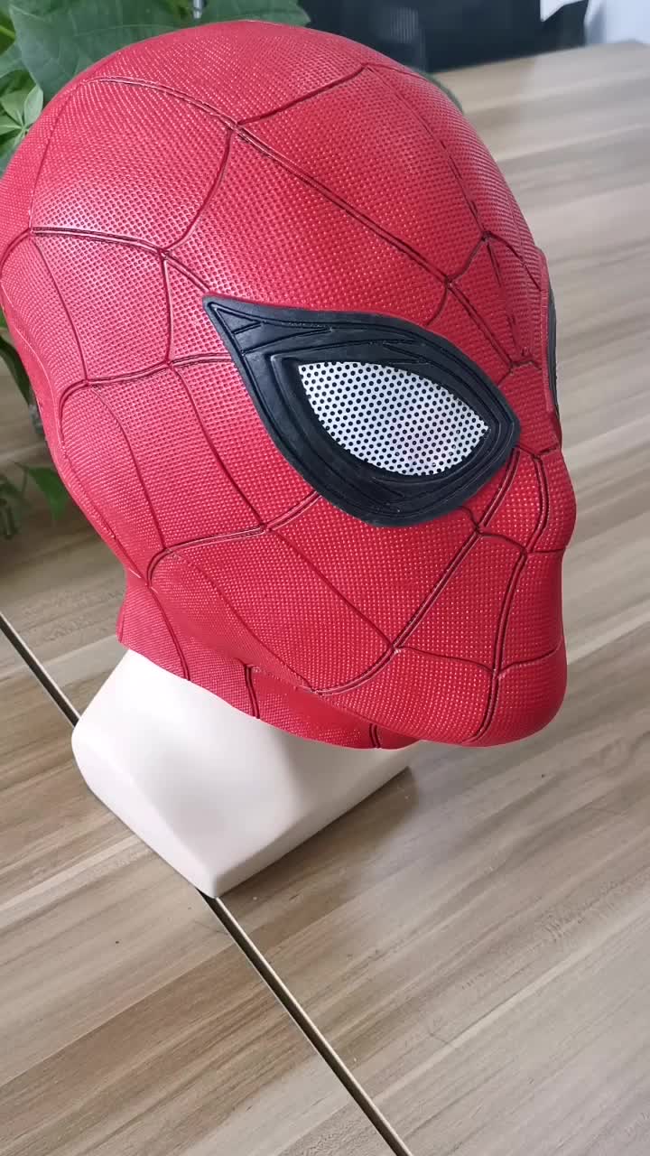 Spider-Man Inspired Latex Cosplay Mask for Halloween