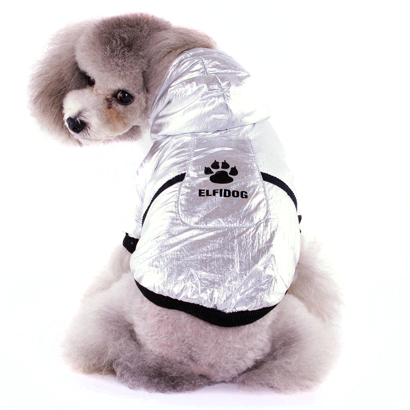 Small Dog Winter Jacket | Warm Metallic Padded Coat