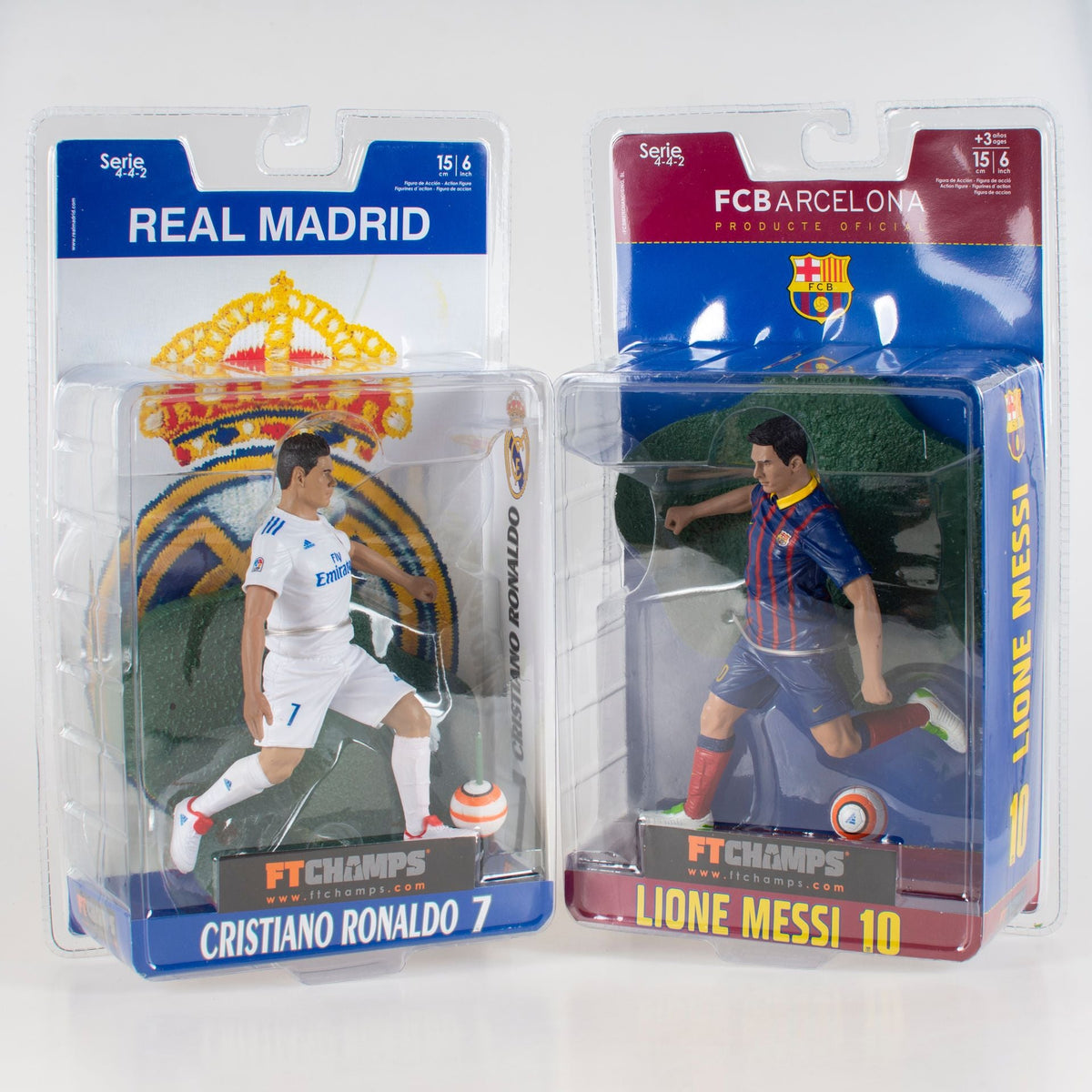 Ronaldo Messi Figurine Set Real Madrid Barcelona Collectible