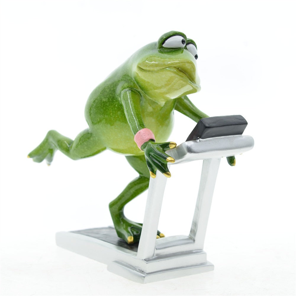 Sports Frog Ornament for Playful Desk and Shelf Decor