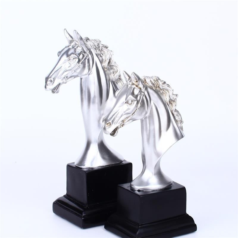 Metallic Horse Head Sculpture for Elevated Office Decor