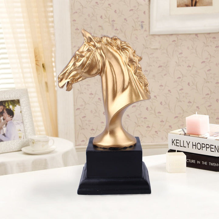 Metallic Horse Head Sculpture for Elevated Office Decor