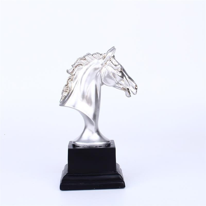 Metallic Horse Head Sculpture for Elevated Office Decor