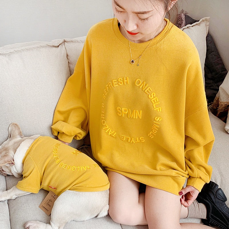 Matching Pet And Owner Outfits For Colorful Photos