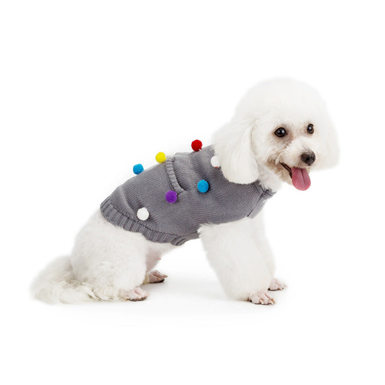 Small Dog Sweater for Cozy, Colorful Autumn Walks