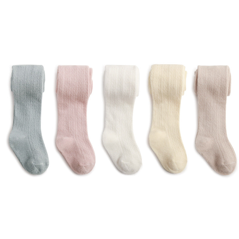 Baby Girl Mesh Leggings With Soft Cotton Sock Feet