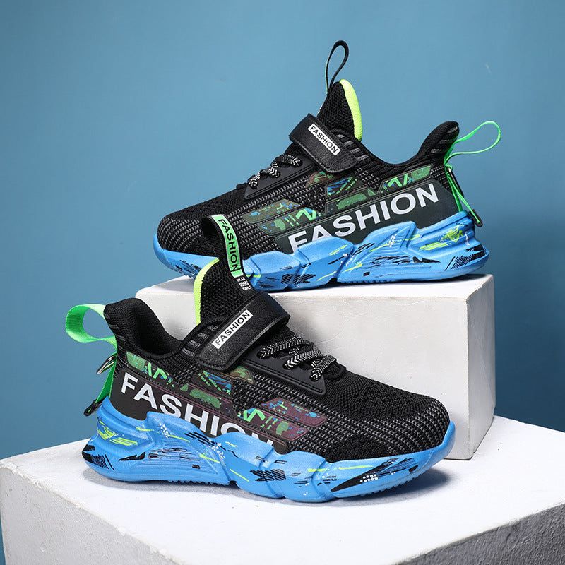Children's Mesh Sneakers With Breathable Chunky Sole