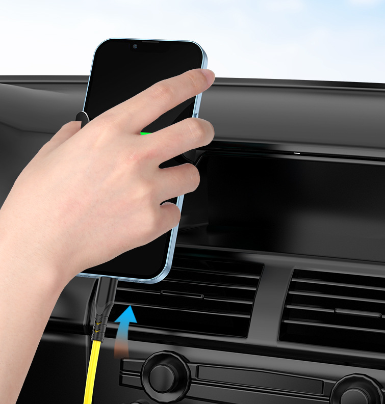 60W Fast Spring Car Charging Cable, Elbow Connector