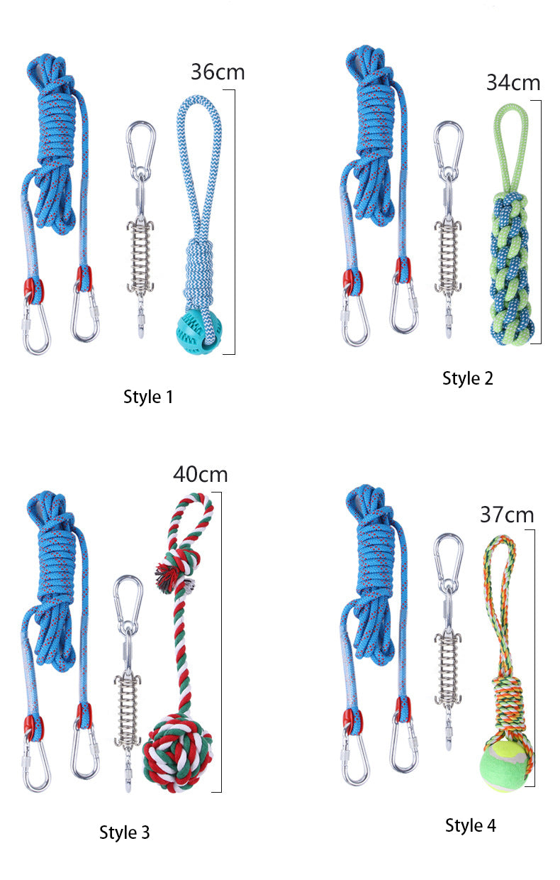 Dog Hanging Rope Toy for Outdoor Energy-Burning Play