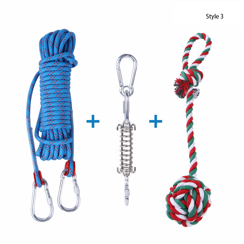Dog Hanging Rope Toy for Outdoor Energy-Burning Play
