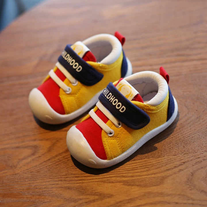 Infant Toddler Canvas Shoes With Soft First-Walker Comfort