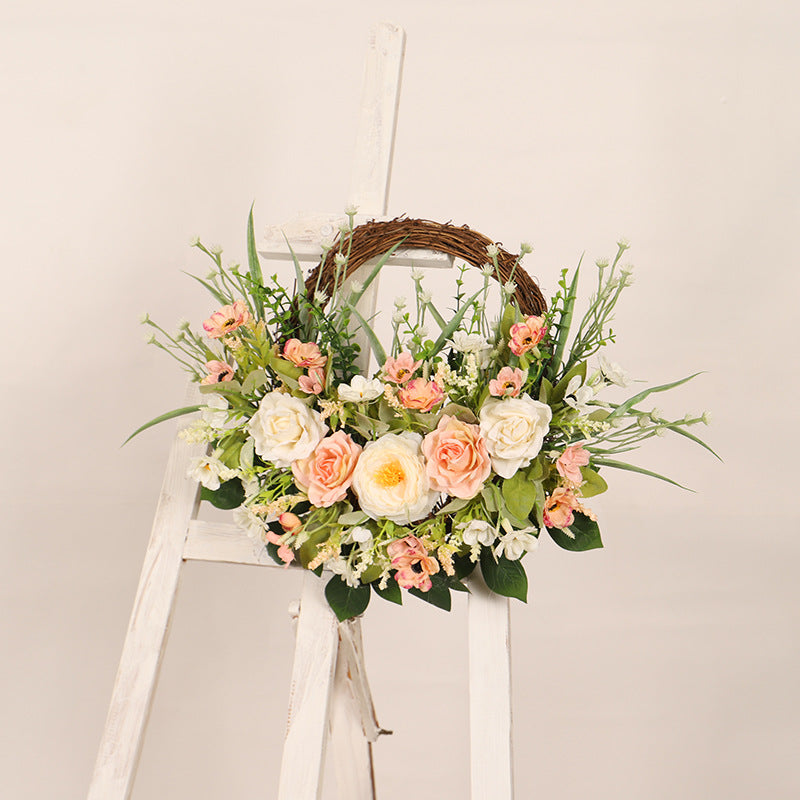 Spring Floral Wreath for Front Door and Wall Decor