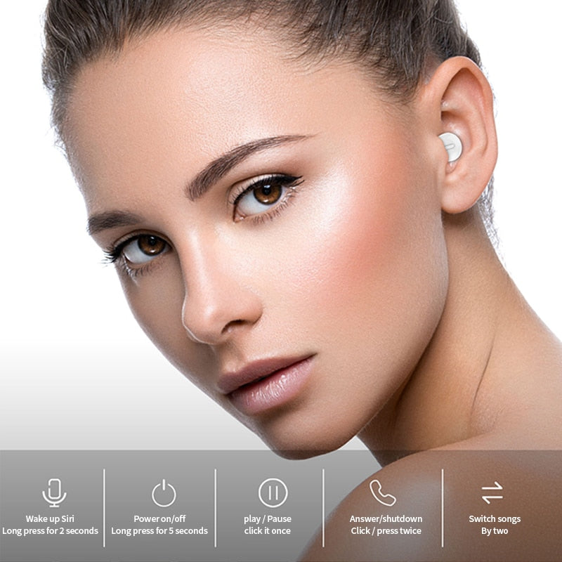 Hidden Single Bluetooth Earphone, 3.7g Mini With Case