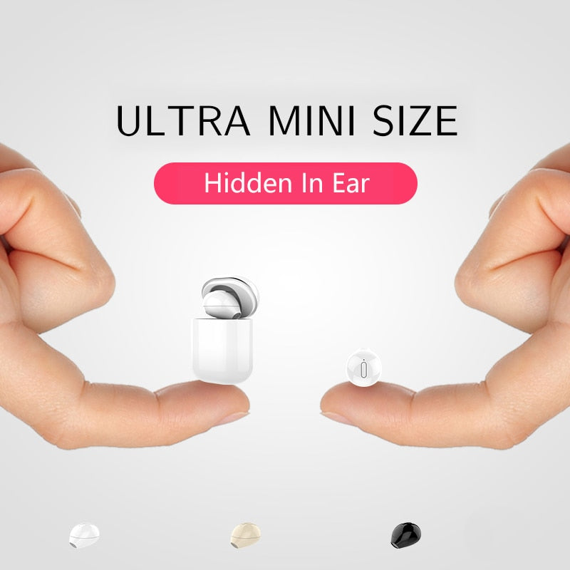Hidden Single Bluetooth Earphone, 3.7g Mini With Case